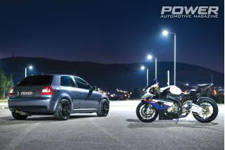 AUDI S3 20VT 750+wHp vs BMW S1000RR 195wHp